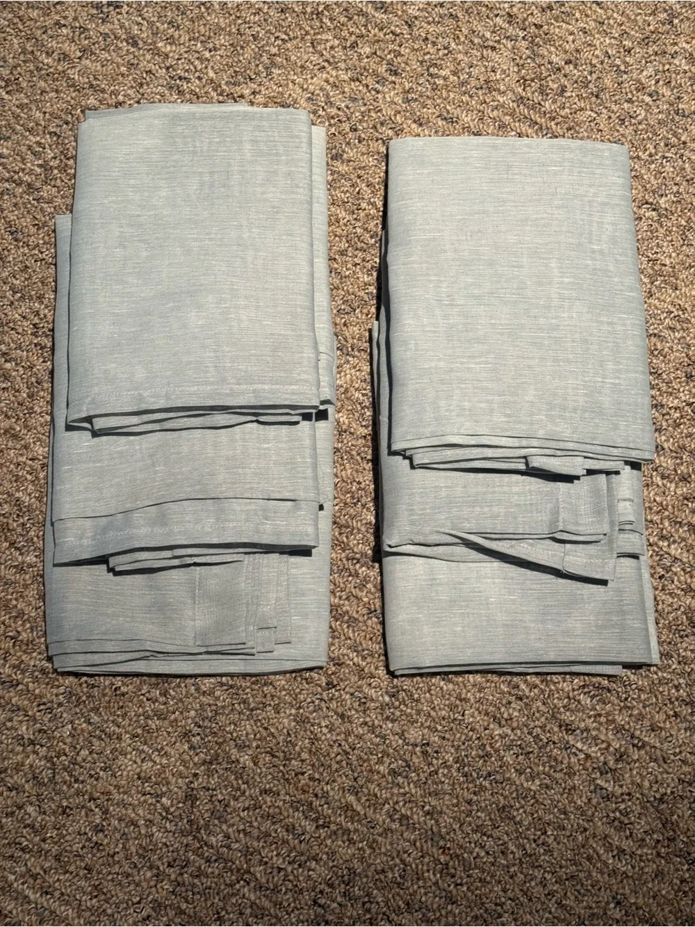 H. Versailtex Teal Linen Sheer Curtains 72” 6 Panels Grommet, Soft Flax Blended